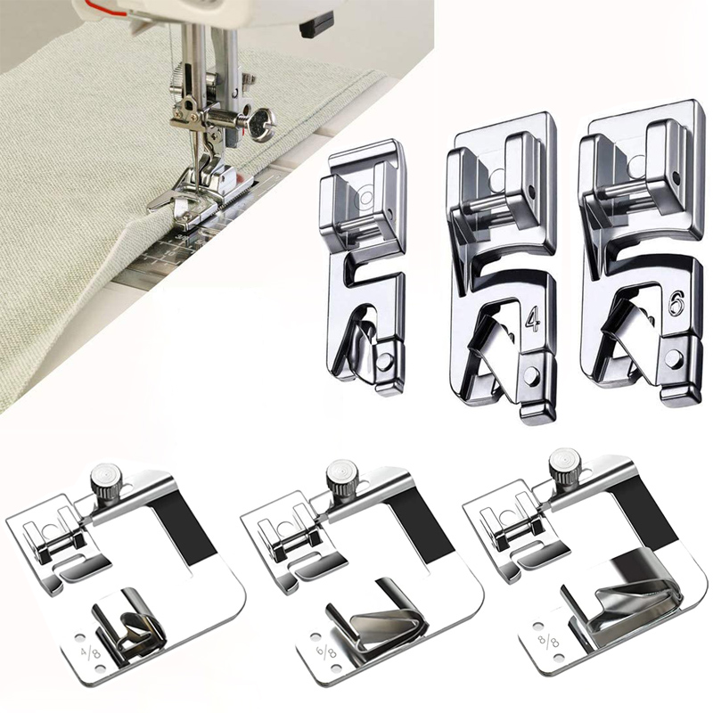 Rolled Hem Foot - 3Pcs 압연 밑단 재봉틀 노래하는 사람