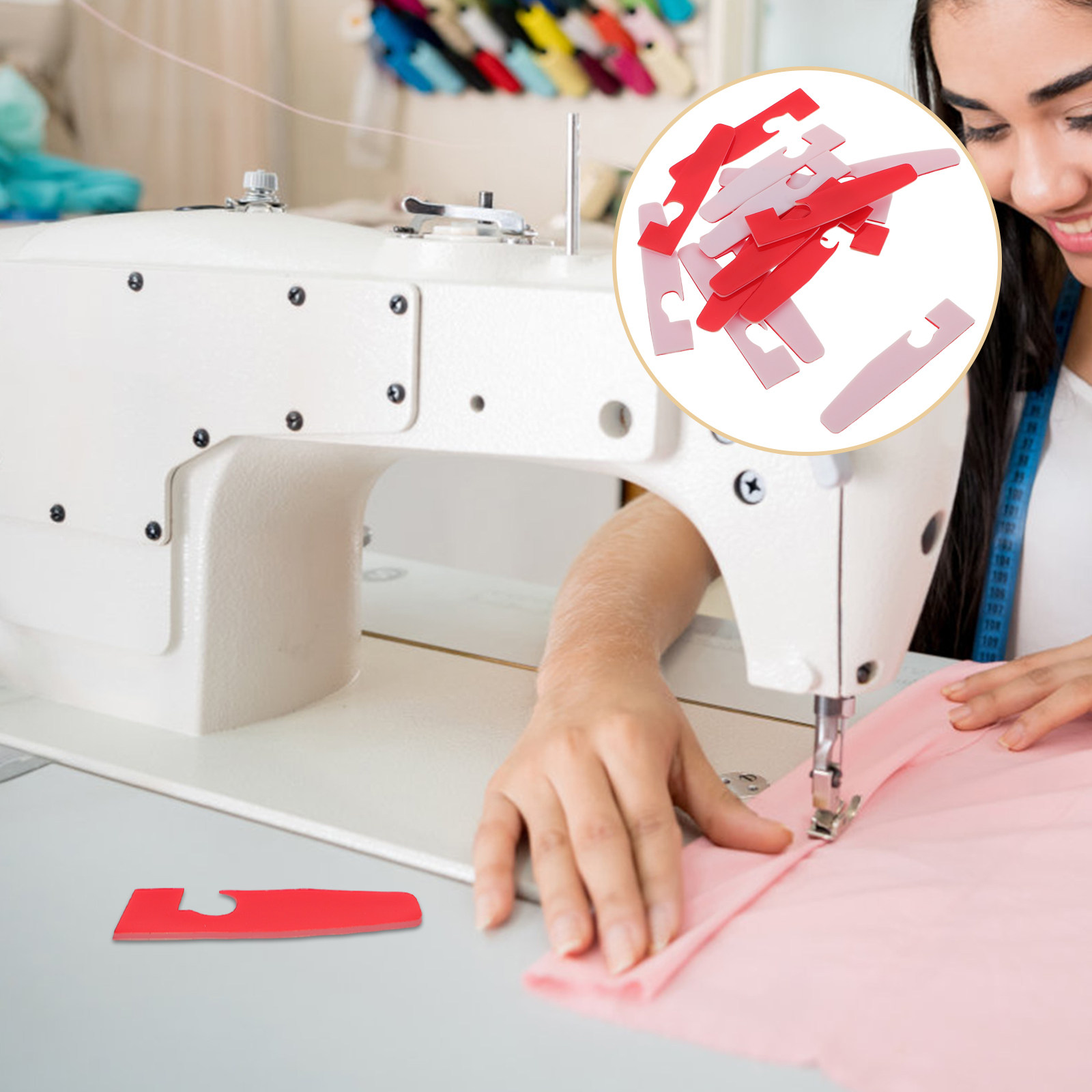 Sewing Machine Fabric - 40개입 재봉틀 압착 발 플라스틱 교체용