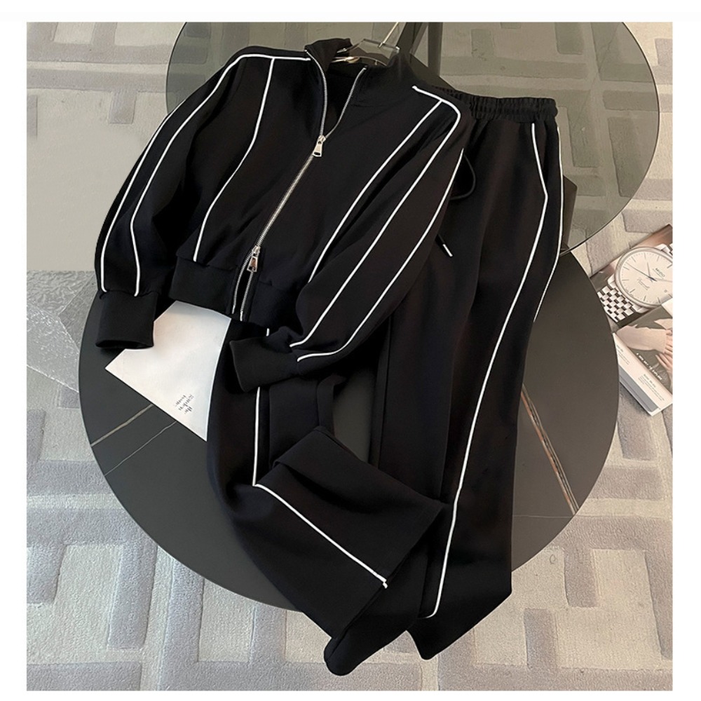 Sewing Jackets - 새로운 투피스 세트 긴팔 캐주얼 다용도