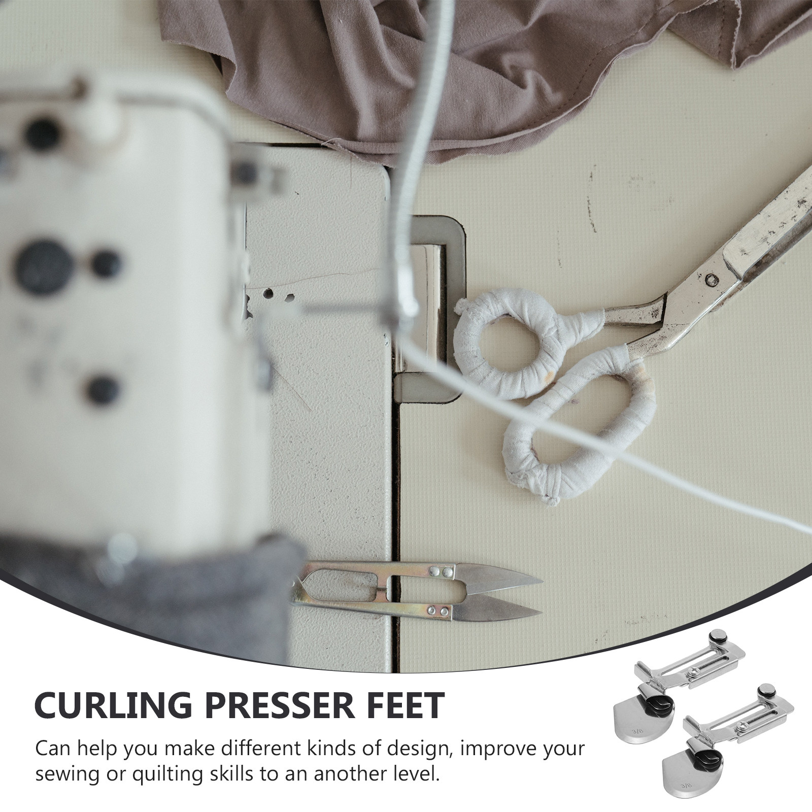 재봉틀용 컬링 프레스 풋 2개 세트, 스테인리스 스틸  - Sewing Machine Fabric 리뷰 및 가격