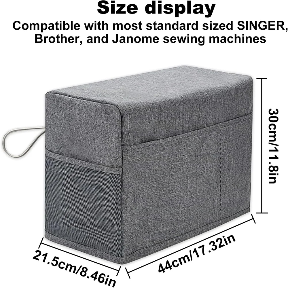 보관용 포켓 및 측면 손잡이가 있는 범용 재봉틀 커버, - Sewing Machine Fabric 리뷰 및 가격
