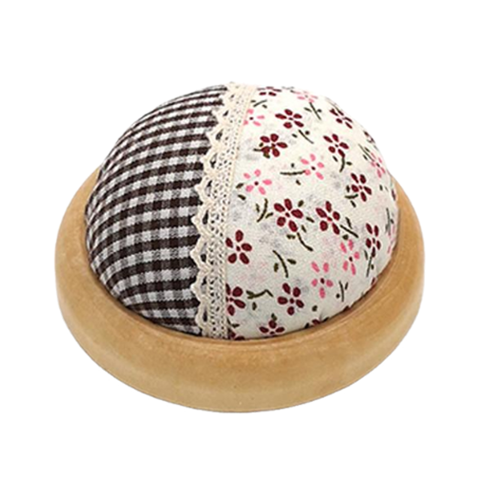 바늘꽂이, 나무 받침대, 일본풍 디자인, 둥근 모양,  - Sewing Pin Cushion 리뷰 및 가격