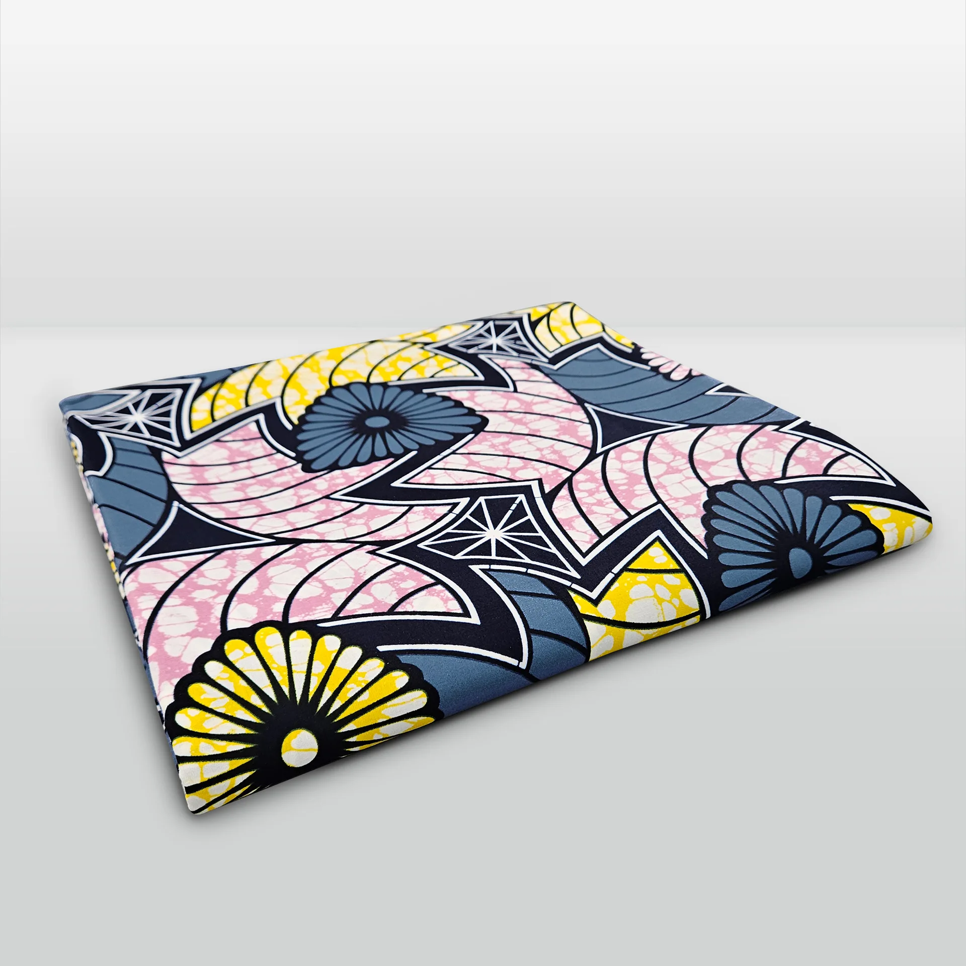 면 아프리카 왁스 천 노란색 파란색 추상 기하학 무늬  - Sewing Batik 리뷰 및 가격